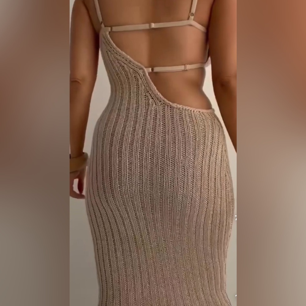 NWT JLUXLABEL Coastal Escape Dress Beige (L) - Picture 6 of 7